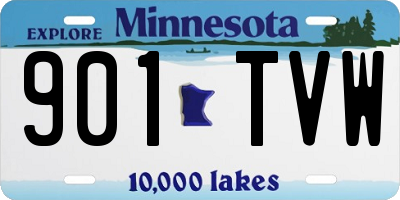 MN license plate 901TVW