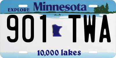 MN license plate 901TWA