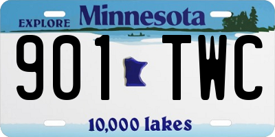MN license plate 901TWC
