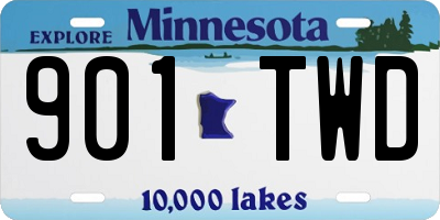 MN license plate 901TWD