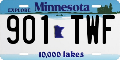 MN license plate 901TWF