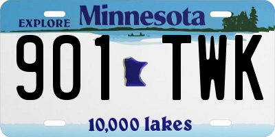 MN license plate 901TWK