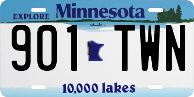 MN license plate 901TWN