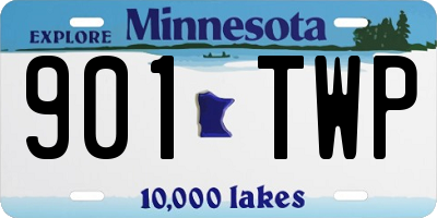 MN license plate 901TWP