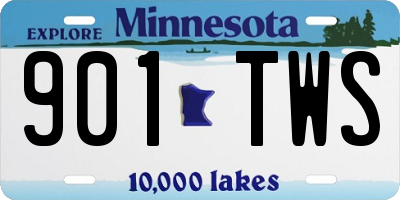 MN license plate 901TWS