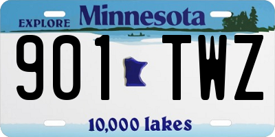 MN license plate 901TWZ