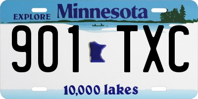 MN license plate 901TXC