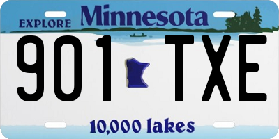 MN license plate 901TXE