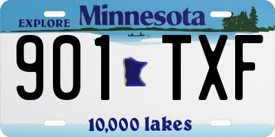 MN license plate 901TXF