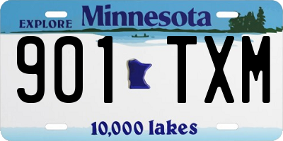MN license plate 901TXM