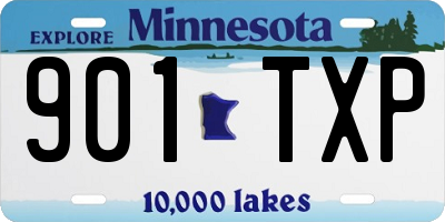 MN license plate 901TXP