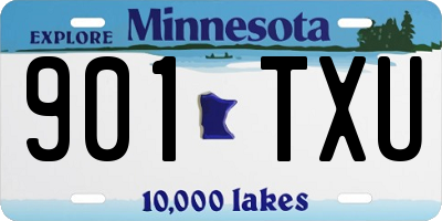MN license plate 901TXU