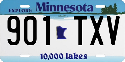 MN license plate 901TXV