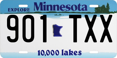 MN license plate 901TXX