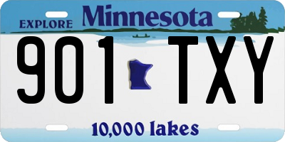 MN license plate 901TXY