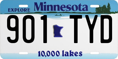 MN license plate 901TYD