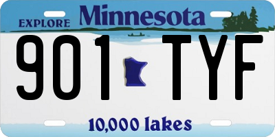 MN license plate 901TYF