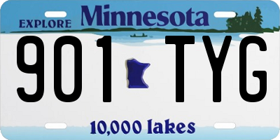 MN license plate 901TYG