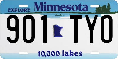 MN license plate 901TYO