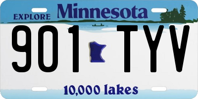 MN license plate 901TYV