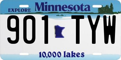 MN license plate 901TYW