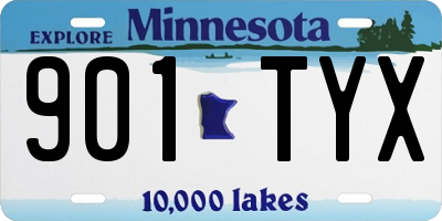 MN license plate 901TYX