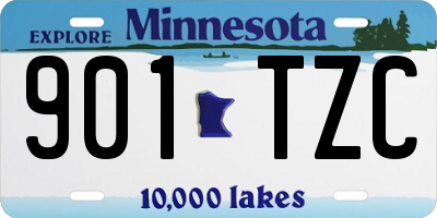 MN license plate 901TZC