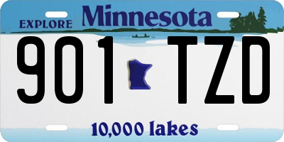 MN license plate 901TZD