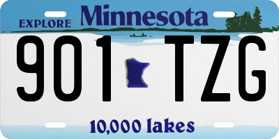 MN license plate 901TZG