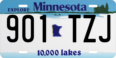 MN license plate 901TZJ
