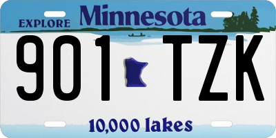 MN license plate 901TZK