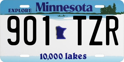 MN license plate 901TZR
