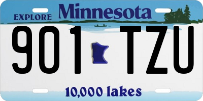 MN license plate 901TZU