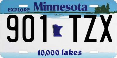 MN license plate 901TZX