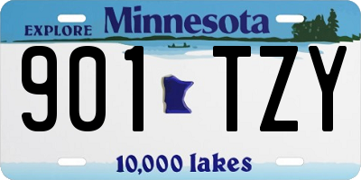 MN license plate 901TZY