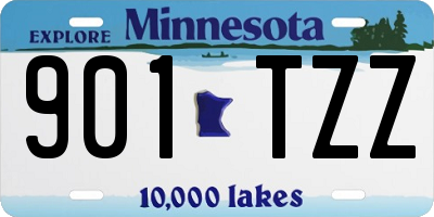 MN license plate 901TZZ