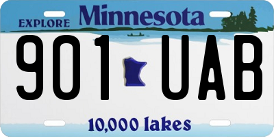 MN license plate 901UAB