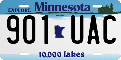 MN license plate 901UAC