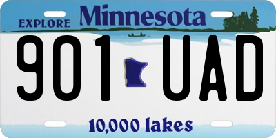 MN license plate 901UAD