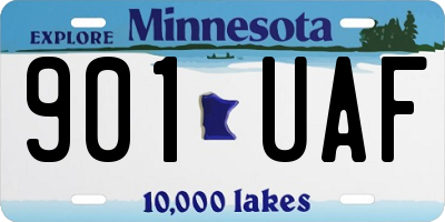 MN license plate 901UAF