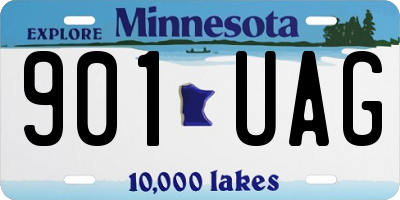 MN license plate 901UAG