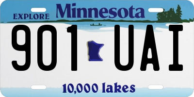 MN license plate 901UAI