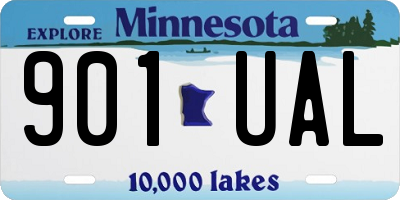 MN license plate 901UAL