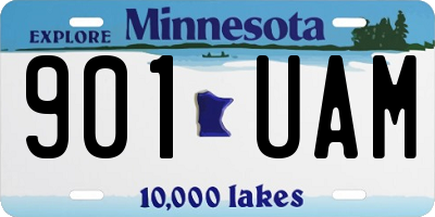 MN license plate 901UAM