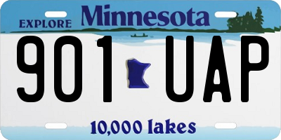 MN license plate 901UAP