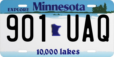 MN license plate 901UAQ