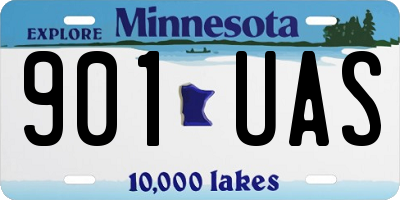MN license plate 901UAS