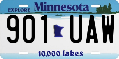 MN license plate 901UAW