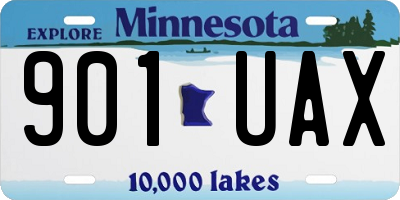 MN license plate 901UAX