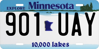 MN license plate 901UAY